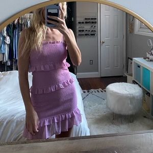 Nasty Gal Smocked Tiered Ruffle Dress